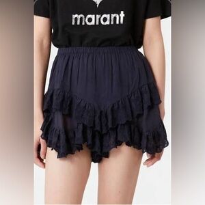 Isabel Marant Étoile Locadi Lace Cotton Skirt Shorts